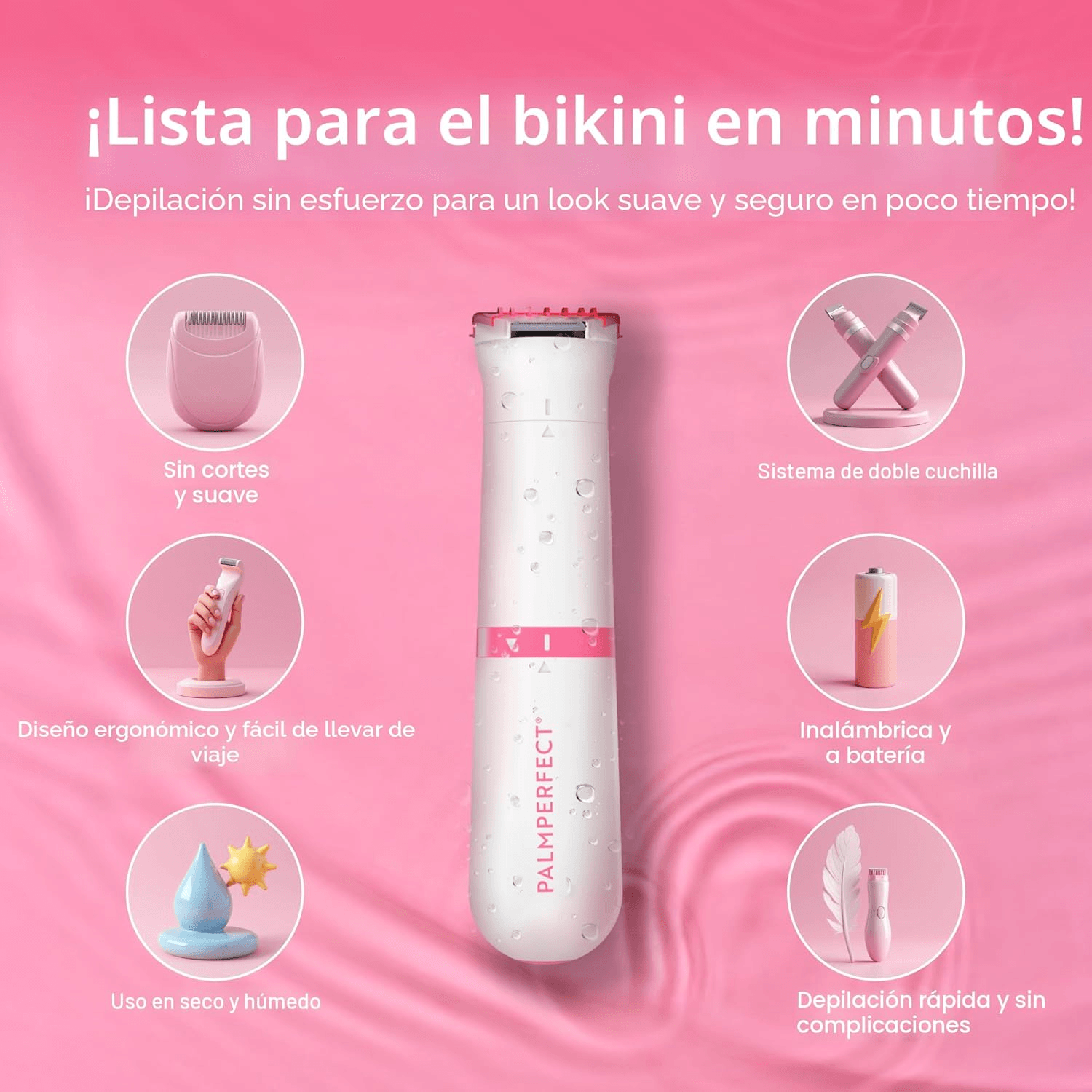 Clio PALMPERFECT - Recortadora eléctrica de bikini