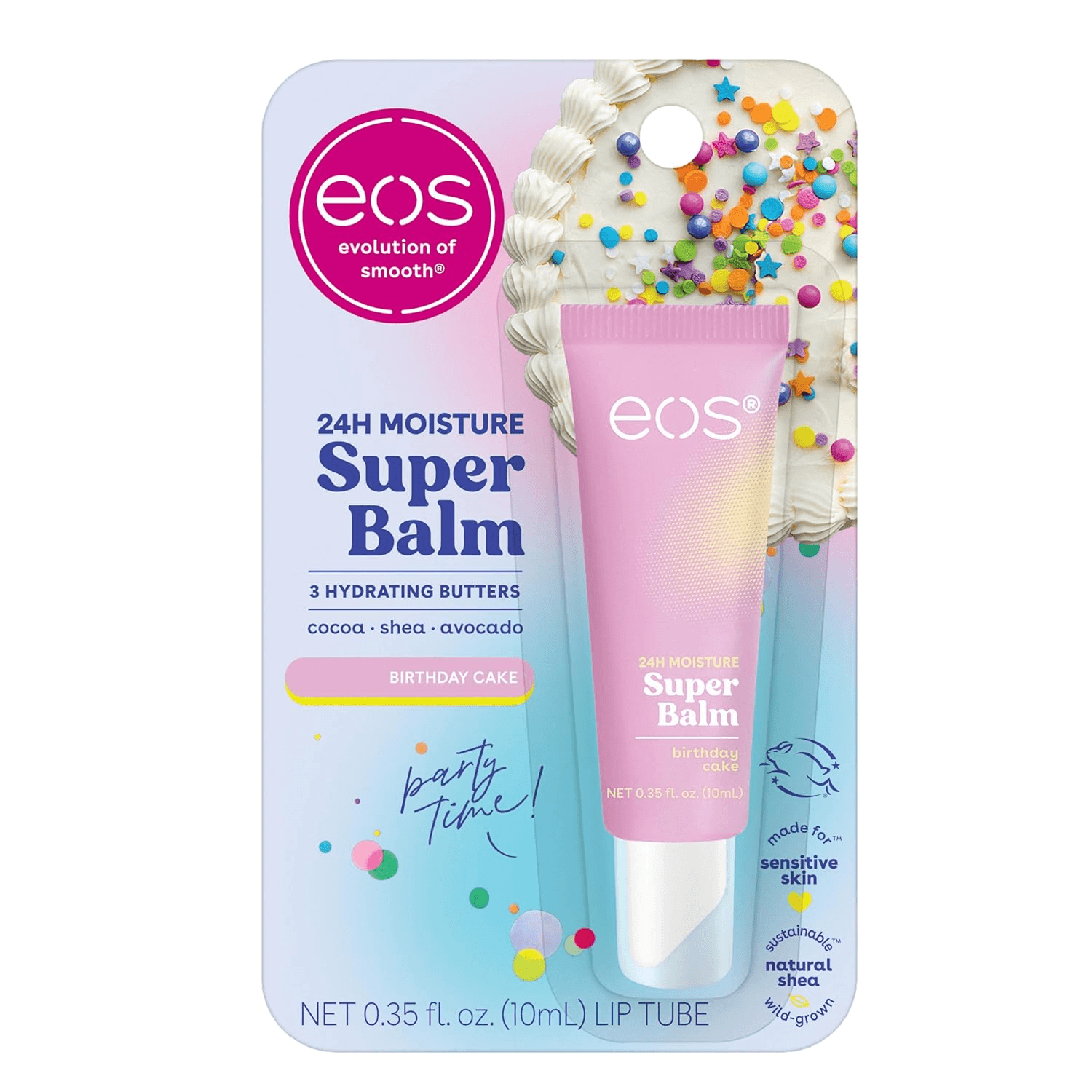 eos Bálsamo Super Hidratante 24H - Pastel de Cumpleaños
