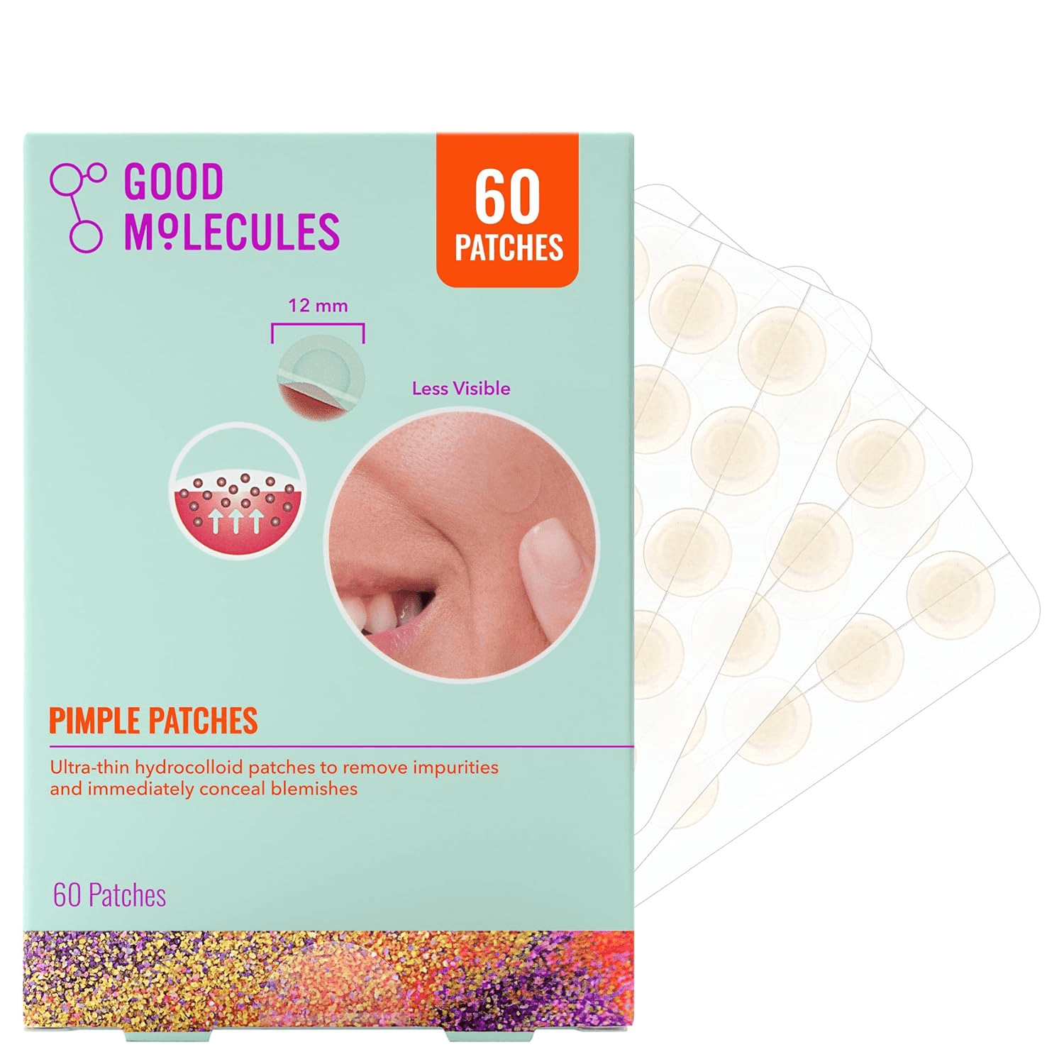 Producto Good Molecules Parches para espinillas para la cara, paquete de 60 en Nimu Care