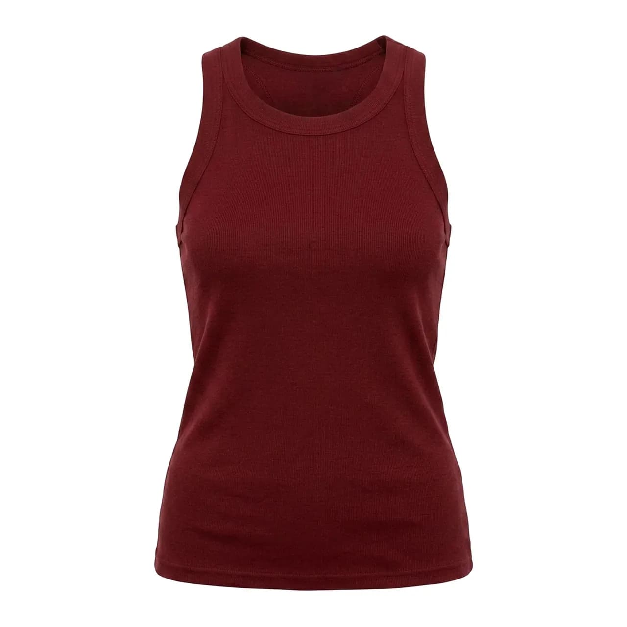 Camiseta cuello redondo y sin mangas