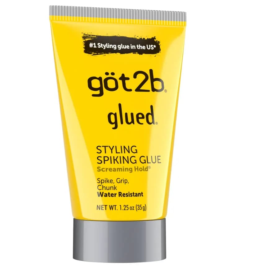 Got2b Pegamento para Peinar, Fijación Gritante, Pico, Agarre, Trozos, Resistente Al Agua, tambien se puede utilizar en cejas